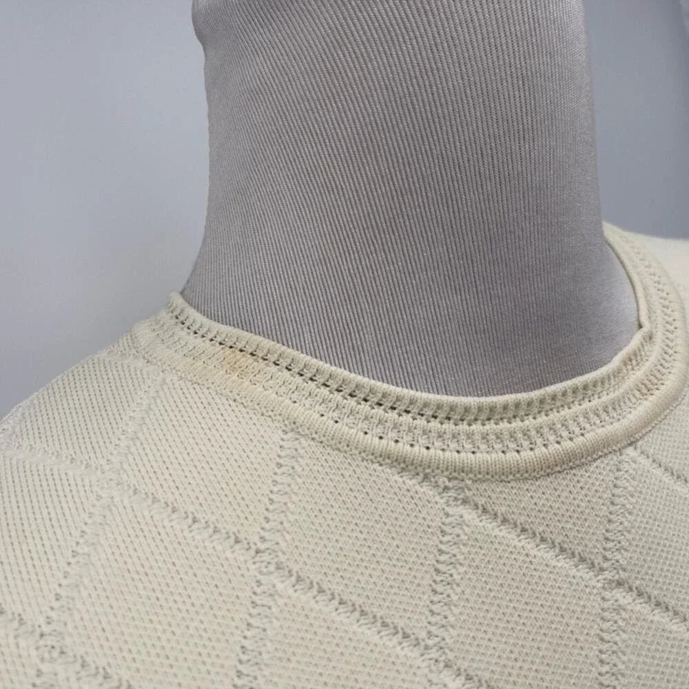 Opening Ceremony Women's Ecru Diamond Patterned Knit Sweater Size XS NEW